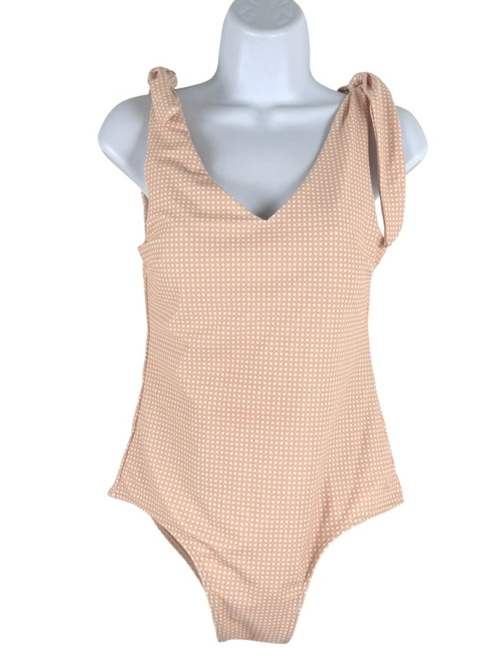 Albion Belle One Piece Swimsuit Medium Check V-Neck Beach SW-2181